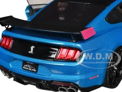 Ford Mustang Shelby GT500 Blue Metallic with Pink Stripes and Black Hood and Top "Pink Slips" Series 1/18 Diecast Model Car by Jada