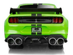 2020 Ford Mustang Shelby GT500 Bright Green Black Stripes 1/64 Diecast Model Car Muscle Machines 15550