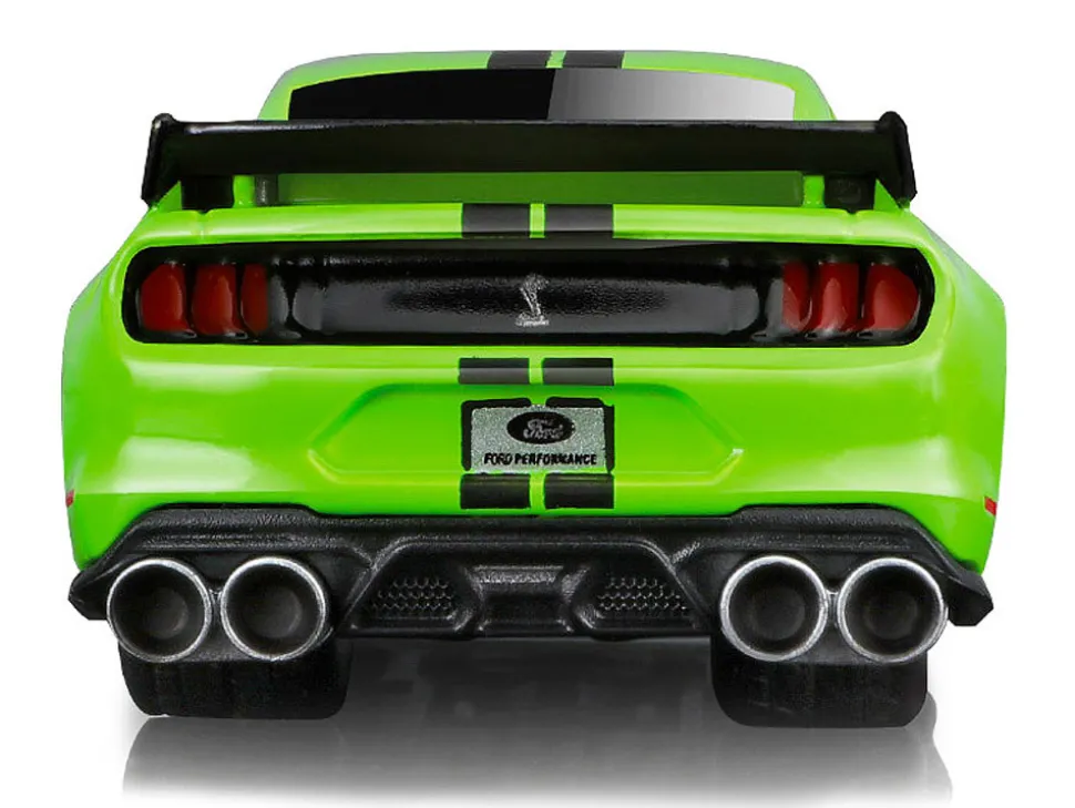 2020 Ford Mustang Shelby GT500 Bright Green Black Stripes 1/64 Diecast Model Car Muscle Machines 15550