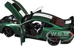Ford Mustang Shelby GT500 Eruption Green Metallic with White Stripes 1/18 Model Car by Autoart