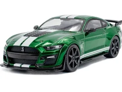 2020 Ford Mustang Shelby GT500 Fast Track Eruption Green Metallic with White Stripes 1/43 Diecast Model Car by Solido