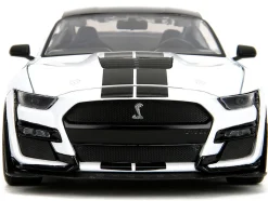 2020 Ford Mustang Shelby GT500 #65 White with Black Top and Stripes "Ford Performance" "Bigtime Muscle" Series 1/24 Diecast Model Car by Jada