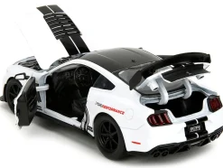 2020 Ford Mustang Shelby GT500 #65 White with Black Top and Stripes 
