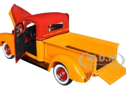 1940 Ford Pickup Truck Minneapolis Moline Orange Red Black Stripes 1/25 Diecast Model Car SpecCast SCT916