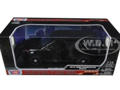 2015 Ford PI Utility Interceptor Special Service Black Police Car 1/18 Diecast Model Car Motormax 73543
