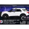2022 Ford Police Interceptor Utility Plain White Law Enforcement and Public Service Series 1/43 Diecast Model Car Motormax 79496W
