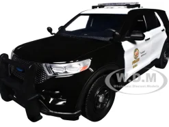 2022 Ford Police Interceptor Utility "Los Angeles Police Department" Black and White "Law Enforcement and Public Service" Series 1/24 Diecast Model Car by Motormax