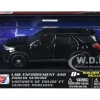 2022 Ford Police Interceptor Utility Black Unmarked "Custom Builder's Kit" "Law Enforcement and Public Service" Series 1/43 Diecast Model Car by Motormax