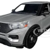 2022 Ford Police Interceptor Utility Unmarked Silver Metallic "Builder's Kit" "Law Enforcement and Public Service" Series 1/24 Diecast Model Car by Motormax