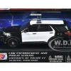 2022 Ford Police Interceptor Utility Black and White Unmarked "Law Enforcement and Public Service" Series 1/43 Diecast Model Car by Motormax