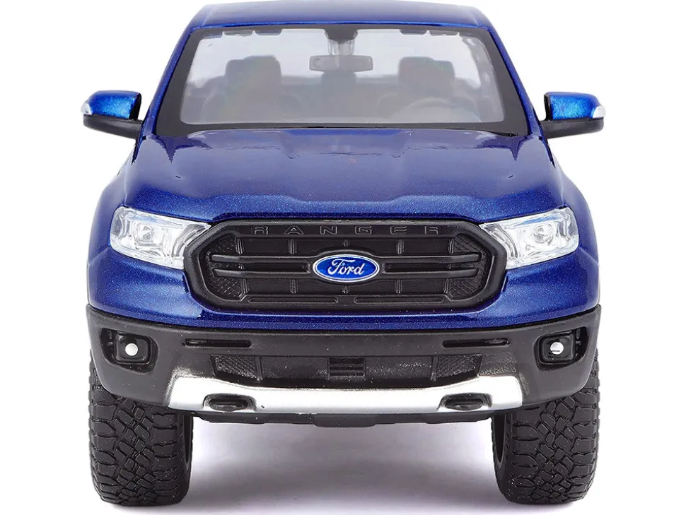 2019 Ford Ranger Lariat Sport Pickup Truck Dark Blue Metallic 1/27 Diecast Model Car Maisto 31521