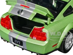 2007 Ford Shelby GT500 Lime Green Metallic with Silver Stripes