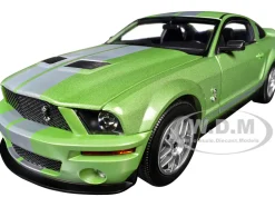 2007 Ford Shelby GT500 Lime Green Metallic with Silver Stripes