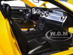 2007 Ford Shelby GT500 Yellow with Silver Stripes 