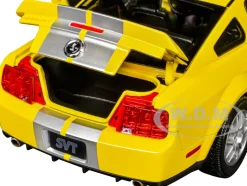 2007 Ford Shelby GT500 Yellow with Silver Stripes 