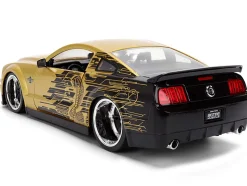 2008 Ford Shelby Mustang GT-500KR Gold Metallic and Black with Graphics "Bigtime Muscle" Series 1/24 Diecast Model Car by Jada
