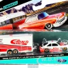 1993 Ford SVT Mustang Cobra #17 Enclosed Car Trailer Eibach White Red Stripes Tow & Go Series 1/64 Diecast Model Cars Maisto 15368-21 A