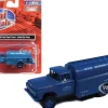 1960 Ford Tank Truck Dixie Gas Corp Blue 1/87 HO Scale Model Classic Metal Works 30553