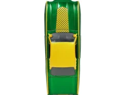 1963 Ford Thunderbird Green Yellow Metallic Hood Graphics Loki Diecast Figure Loki Marvel Series 1/24 Diecast Model Car Jada 33357