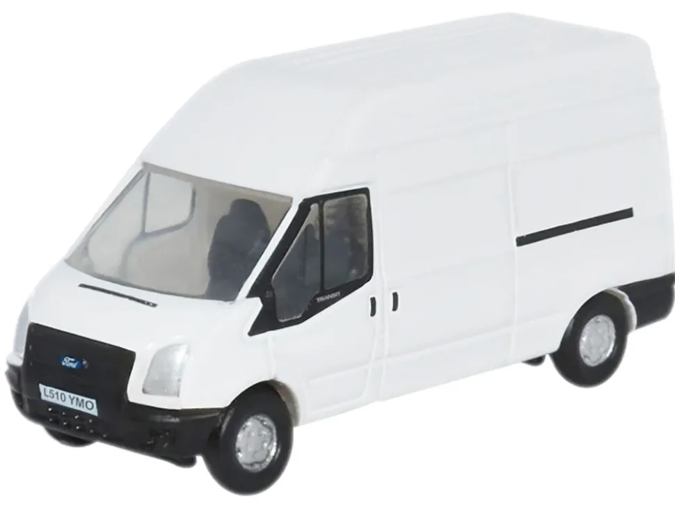 2006 Ford Transit LWB High Roof Van White 1/148 (N) Scale Diecast Model Car by Oxford Diecast