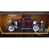 1932 Ford 3 Window Coupe Burgundy with Black Top 1/18 Diecast Model Car Road Signature 92248bur