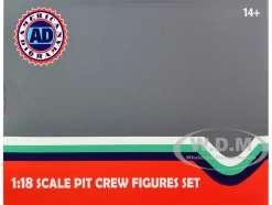 Formula One F1 Pit Crew 7 Figure Set Team Black Release III for 1/18 Scale Models American Diorama 76557