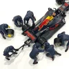 Formula One F1 Pit Crew 7 Figurine Set Team Blue Release II 1/18 Scale Models American Diorama 76555
