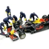 Formula One F1 Pit Crew 7 Figurine Set Team Blue 1/43 Scale Models American Diorama 38384