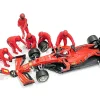Formula One F1 Pit Crew 7 Figurine Set Team Red 1/43 Scale Models American Diorama 38382
