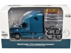 2025 Freightliner Cascadia Gen-5 Sleeper Cab Truck Tractor Signature Blue "Transport Series" 1/64 Diecast Model by Diecast Masters