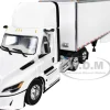 Freightliner Fifth Generation Cascadia Day Cab and 53' Utility Trailer with Skirts White 1/64 Diecast Model by DCP/First Gear