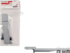 48ft Spread-Axle Drop Deck Trailer with Chrome Wheels and Silver Top 1/87 (HO) Plastic Model by Promotex
