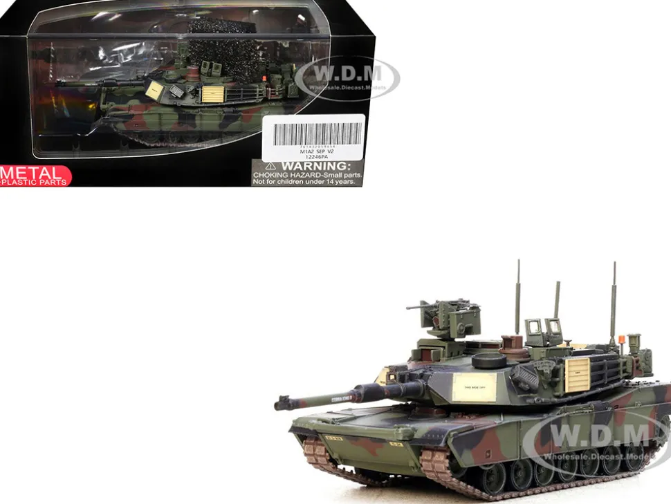 General Dynamics M1A2 SEP V2 Abrams Tank "2nd Battalion, 9th Infantry Regiment, 2nd Infantry Division, South Korea" United States Army 1/72 Diecast Model by Panzerkampf