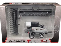 Gleaner T81 Combine with Grain Head and 12 Row Corn Head Gray 1/64 Diecast Model by SpecCast