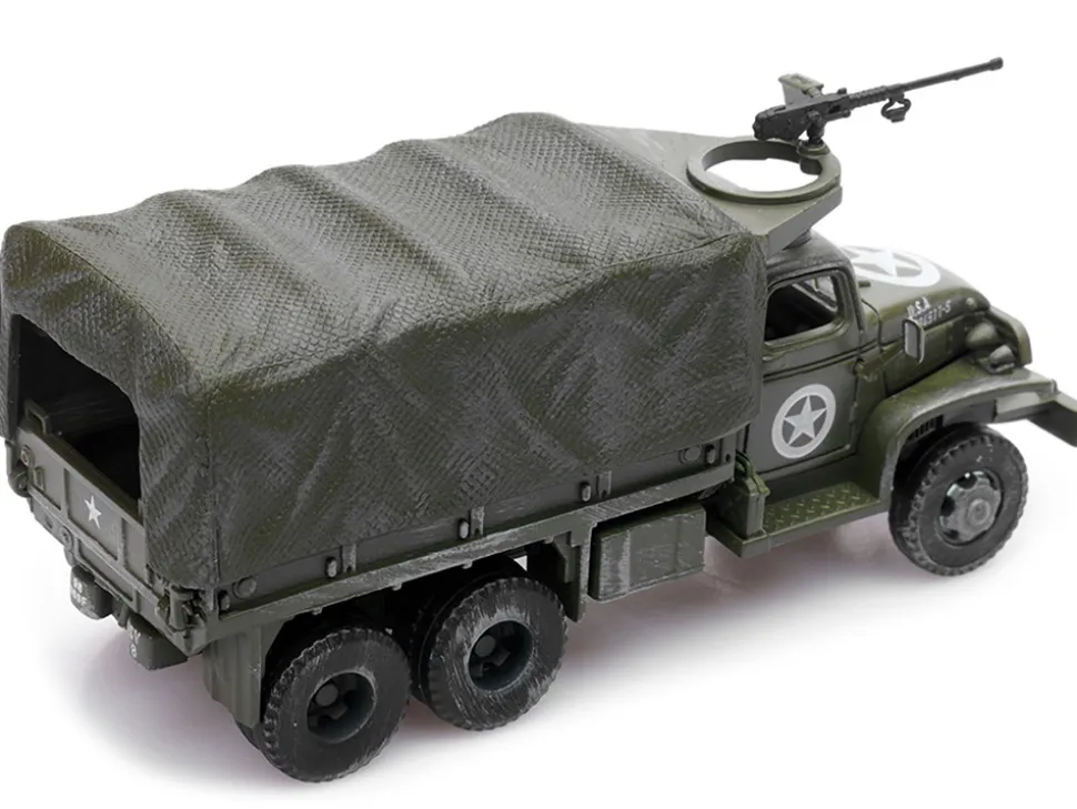 GMC CCKW 353 Truck With Mounted Gun Olive Drab 4734511 S US Army World War II 1/72 Diecast Model Legion LEG-12012LB