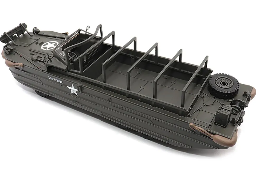 GMC DUKW Amphibious Vehicle Olive Drab United States Army 1/43 Diecast Model Militaria Die Cast 23204-44