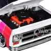 1976 GMC Sierra Grande 15 Pickup Truck White with Stripes Limited Edition to 9250 pieces Worldwide 1/24 Diecast Model Car by M2 Machines