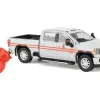 2022 GMC Sierra 3500 HD Pickup Truck "Indiana Cardinals" Silver Metallic with Red Stripes and Cardinal Figure "2025 Greenlight Waltersons Collector's Expo Exclusive" 1/64 Diecast Model Car by Greenlight