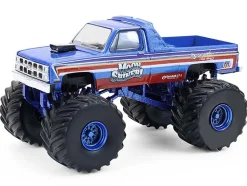 1982 GMC Sierra 2500 Monster Truck "Moonshiner!" Blue Metallic with Stripes "Kings of Crunch" Series 16 1/64 Diecast Model Car by Greenlight