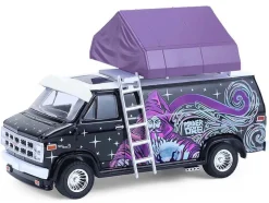 1978 GMC Vandura Custom Van Black with Wizard Graphics and White Top with Camp'otel Cartop Sleeper Tent