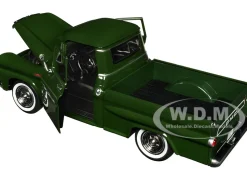 1958 GMC 100 Wideside Pickup Truck Green Timeless Legends Series 1/24 Diecast Model Car Motormax 79385GRN