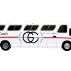 1966 GM PD4107 Buffalo Coach Bus Gray Coach Destination Pearson Airport Toronto Ontario Canada Vintage Bus Motorcoach Collection 1/87 HO Diecast Model Iconic Replicas 87-0281