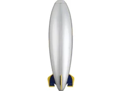 Goodyear Blimp Silver Metallic with Blue and Yellow Graphics #1 in Tires 1/350 Diecast Model Airplane Postage Stamp PS5411-1