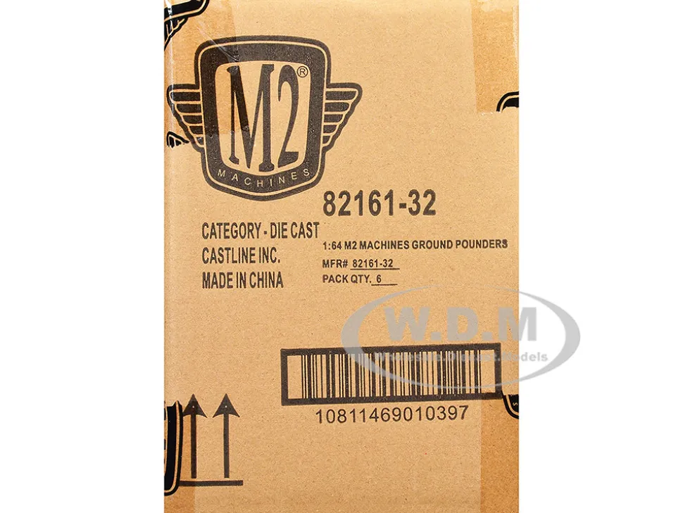 Ground Pounders 6 Cars Set Release 32 IN DISPLAY CASES Limited Edition 1/64 Diecast Model Cars by M2 Machines