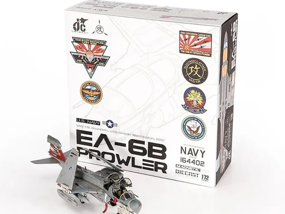 Grumman EA-6B Prowler Attack Aircraft "VAQ-136 Gauntlets, USS George Washington" (2012) United States Navy 1/72 Diecast Model by JC Wings