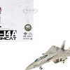 Grumman F-14A Tomcat Fighter Aircraft "VF-41 Black Aces, USS Nimitz, Gulf of Sidra" (1981) United States Navy 1/72 Diecast Model by JC Wings