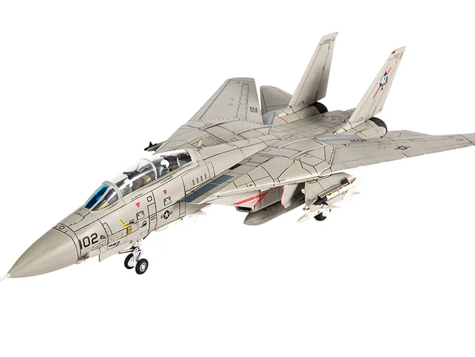 Grumman F-14A Tomcat Fighter Aircraft "VF-41 Black Aces, USS Nimitz, Gulf of Sidra" (1981) United States Navy 1/72 Diecast Model by JC Wings
