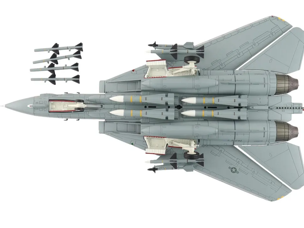 Grumman F-14A Tomcat Fighter Aircraft "VF-1 (with Optional Decals)" United States Navy "Air Power Series" 1/72 Diecast Model by Hobby Master