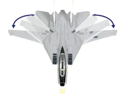 Grumman F 14B Tomcat Fighter Aircraft VF 142 Ghostriders and Section K of USS Enterprise CVN 65 Aircraft Carrier Display Deck Legendary F 14 Tomcat Series 1/200 Diecast Model Forces of Valor WJ-831111