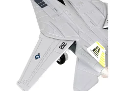Grumman F 14B Tomcat Fighter Aircraft VF 142 Ghostriders and Section K of USS Enterprise CVN 65 Aircraft Carrier Display Deck Legendary F 14 Tomcat Series 1/200 Diecast Model Forces of Valor WJ-831111